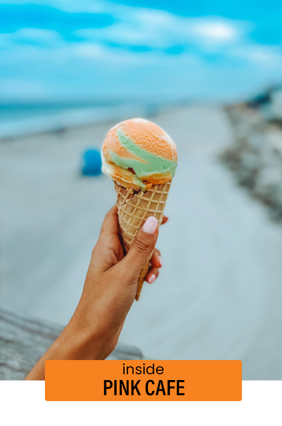 Where to get ice cream in Carolina Beach, NC - Pink cafe