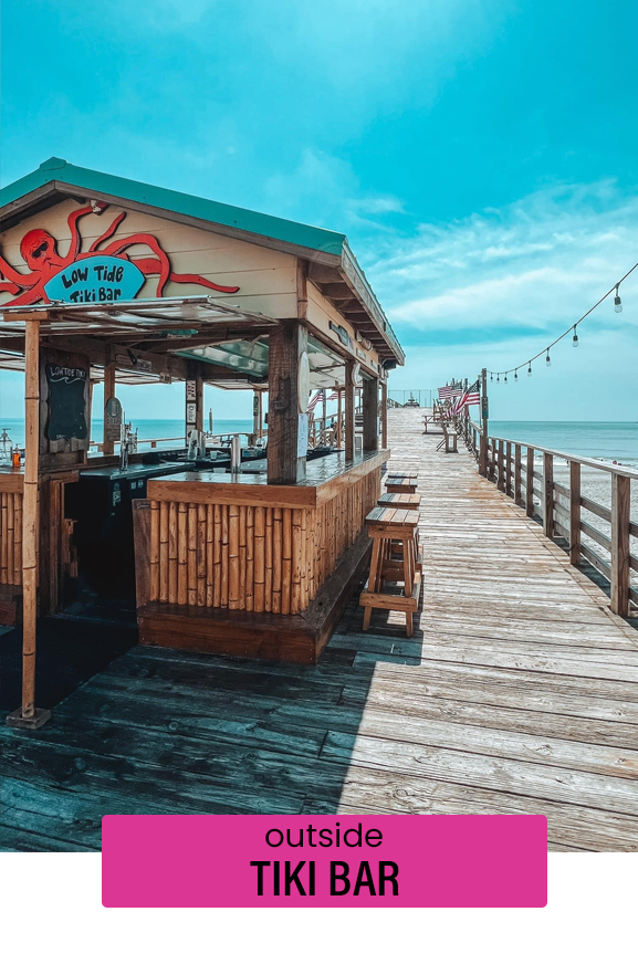 Tiki bar at the Carolina Beach Pier in Carolina Beach, NC