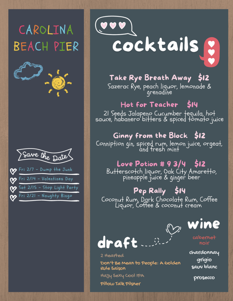 Carolina Beach February Drink Specials